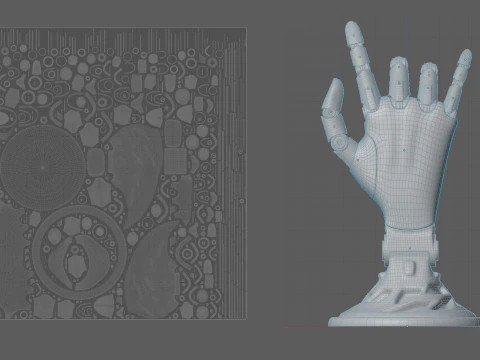 Mechanical hand robot figure 3D Model