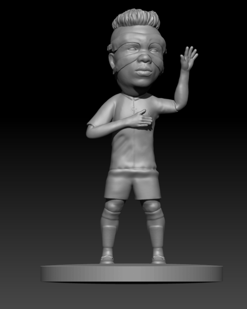Osimhen 3D Baskı Modeli .c4d .max .obj .3ds .fbx .stl .blend 