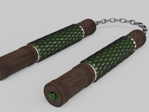 Nunchucks with an iron chain 3Dモデル