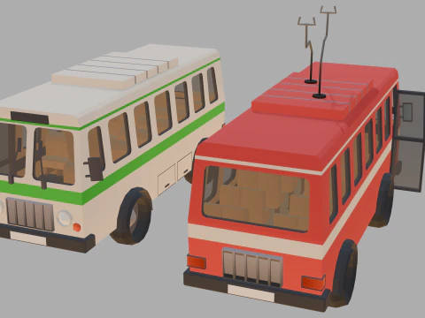 Stylized lowpoly vehicle pack - L-poly 3D Model