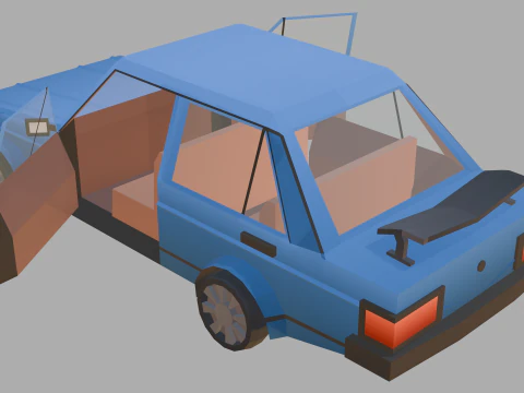 Stylized lowpoly vehicle pack - L-poly 3D Model