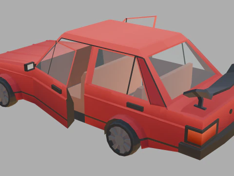 Stylized lowpoly vehicle pack - L-poly 3D Model