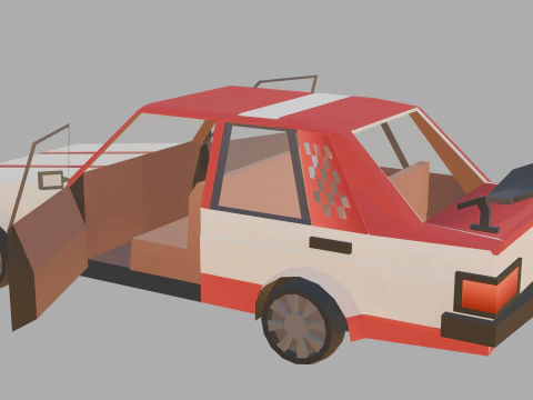 Stylized lowpoly vehicle pack - L-poly 3D Model