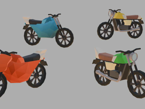 Stylized lowpoly vehicle pack - L-poly 3D Model