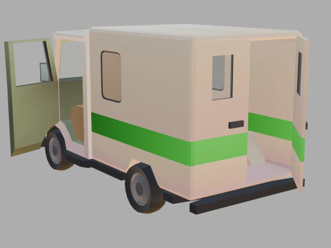 Stylized lowpoly vehicle pack - L-poly 3D Model