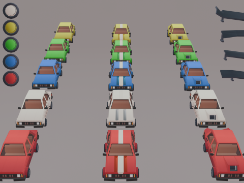 Low poly car model with various modifications 3Dモデル