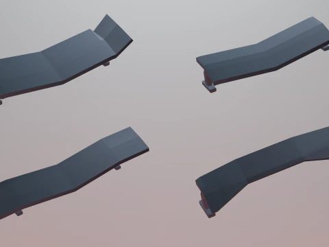 Low poly car model with various modifications 3D Model