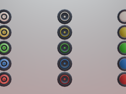 Low poly car model with various modifications Model 3D