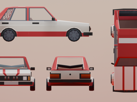Low poly sport car model - Free low-poly Model 3D