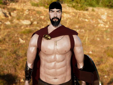 Rei Le&ocirc;nidas 3d Modelo 3D