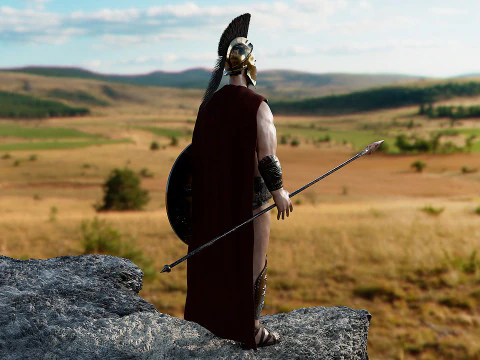 Rei Le&ocirc;nidas 3d Modelo 3D