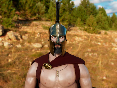 Rei Le&ocirc;nidas 3d Modelo 3D