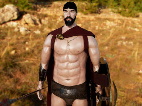 Rei Le&ocirc;nidas 3d Modelo 3D