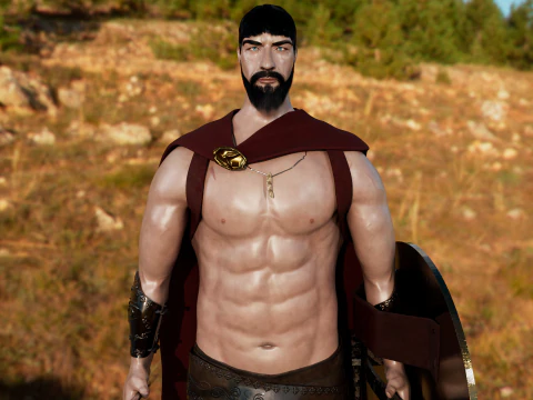 Rei Le&ocirc;nidas 3d Modelo 3D