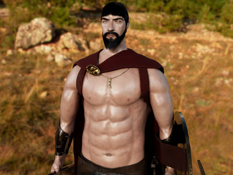 Rei Le&ocirc;nidas 3d Modelo 3D