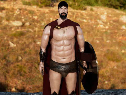 Rei Le&ocirc;nidas 3d Modelo 3D