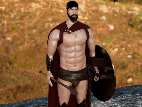 Rei Le&ocirc;nidas 3d Modelo 3D