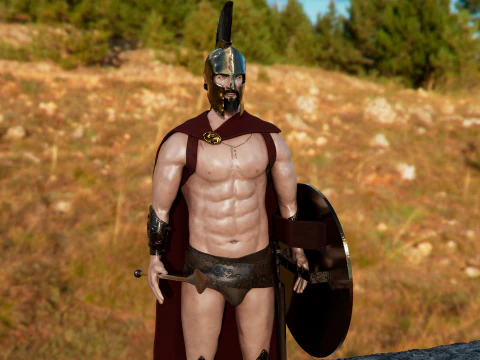 Rei Le&ocirc;nidas 3d Modelo 3D