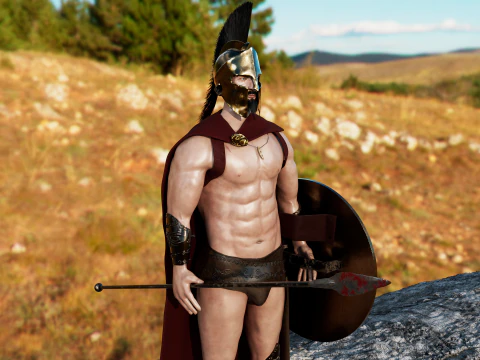 Rei Le&ocirc;nidas 3d Modelo 3D
