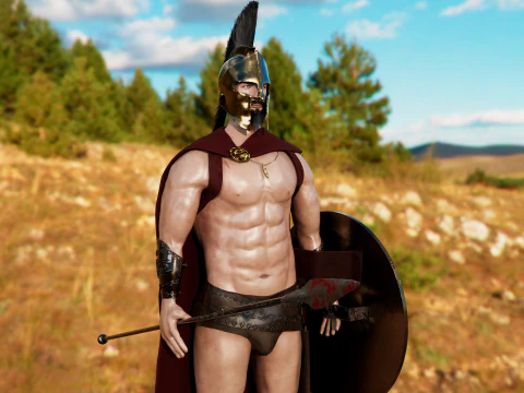 Rei Le&ocirc;nidas 3d Modelo 3D