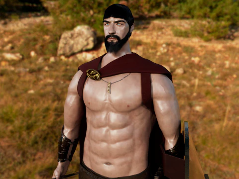 Rei Le&ocirc;nidas 3d Modelo 3D