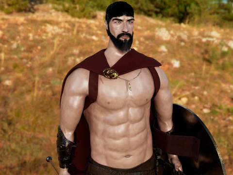 Rei Le&ocirc;nidas 3d Modelo 3D