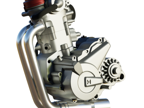 Husqvarna sm 630 te 630 engine 3d customizable model Model 3D