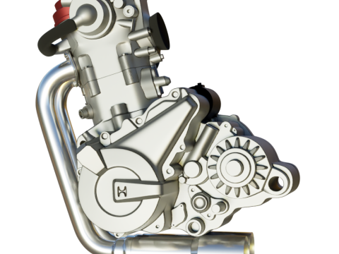 Husqvarna sm 630 te 630 engine 3d customizable model 3D 모델