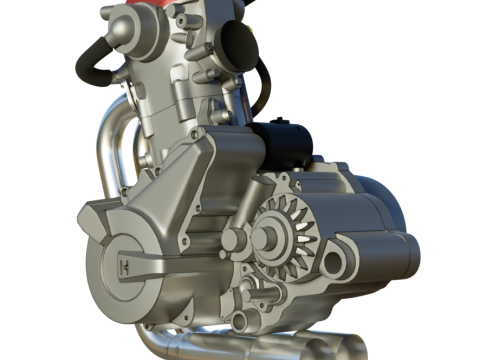 Husqvarna sm 630 te 630 engine 3d customizable model 3D 모델