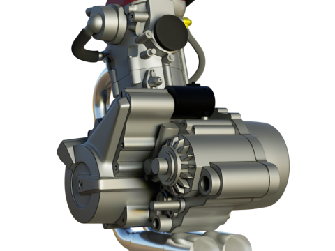 Husqvarna sm 630 te 630 engine 3d customizable model 3D 모델