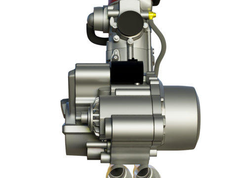 Husqvarna sm 630 te 630 engine 3d customizable model 3D 모델