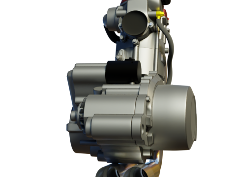 Husqvarna sm 630 te 630 engine 3d customizable model 3D 모델