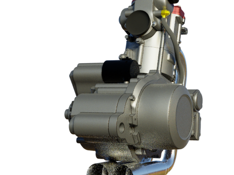 Husqvarna sm 630 te 630 engine 3d customizable model 3D 모델