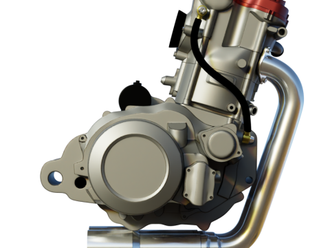 Husqvarna sm 630 te 630 engine 3d customizable model 3D 모델
