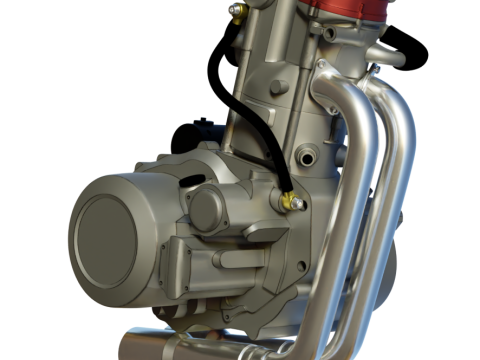 Husqvarna sm 630 te 630 engine 3d customizable model 3D 모델