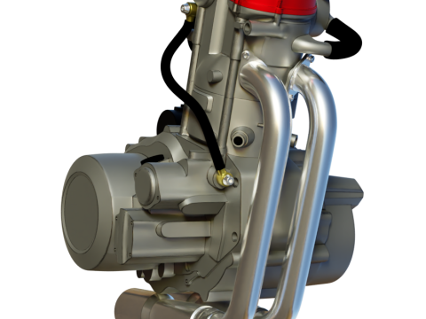 Husqvarna sm 630 te 630 engine 3d customizable model 3D 모델