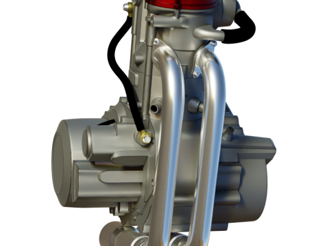 Husqvarna sm 630 te 630 engine 3d customizable model 3D 모델