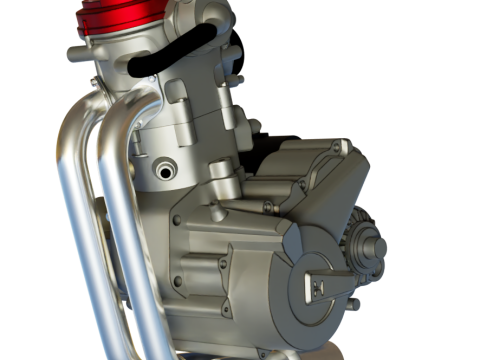 Husqvarna sm 630 te 630 engine 3d customizable model 3D 모델