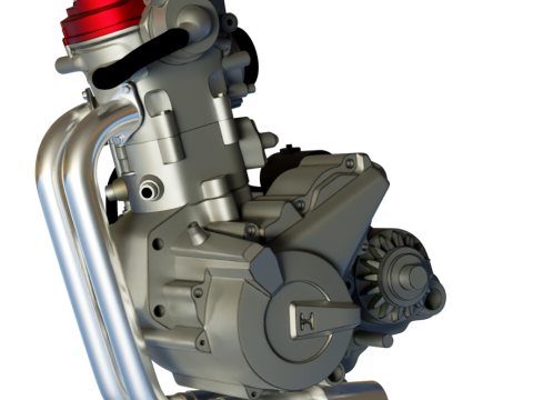 Husqvarna sm 630 te 630 engine 3d customizable model 3D 모델
