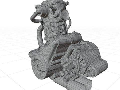 Husqvarna sm 630 te 630 engine 3d customizable model 3D 모델