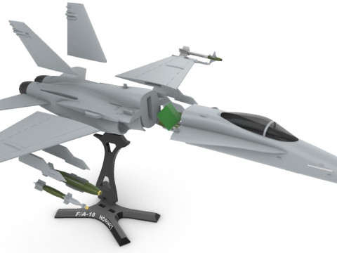 F-A-18 Hornet 138 3D Baskı Modeli