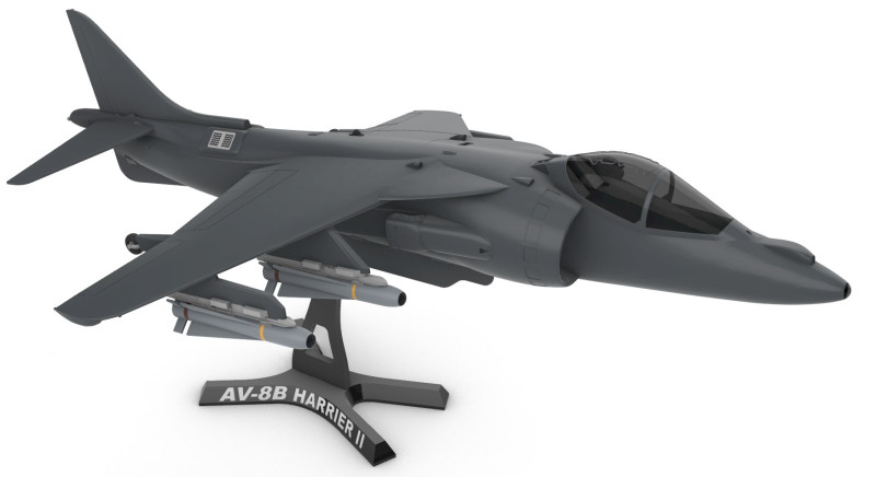 AV-8B Harrier II 130 3D Baskı Modeli .c4d .max .obj .3ds .fbx .stl .blend 