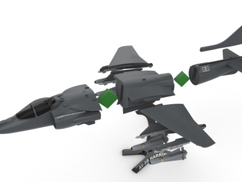 AV-8B Harrier II 130 3D Baskı Modeli