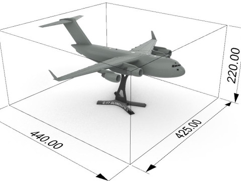 C 17 GLOBEMASTER III 1200 3D Baskı Modeli