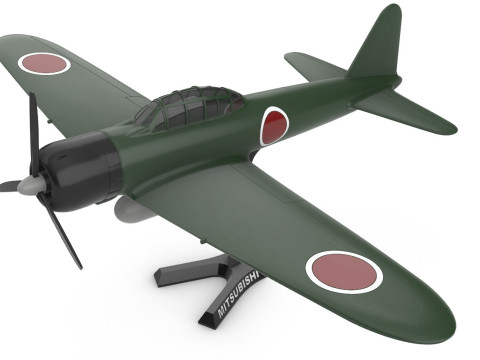 A6M Sıfır 3D Baskı Modeli