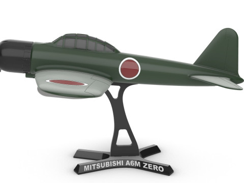 A6M Sıfır 3D Baskı Modeli
