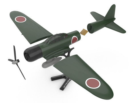 A6M Sıfır 3D Baskı Modeli