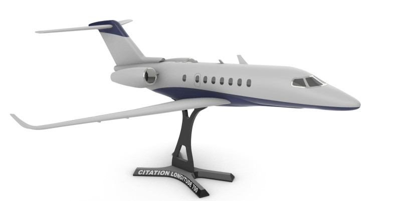 Longitudine 700 della citazione Cessna Modello di stampa 3D .c4d .max .obj .3ds .fbx .stl .blend 