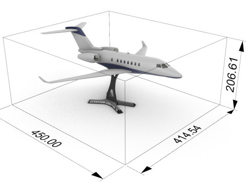 Longitudine 700 della citazione Cessna Modello di stampa 3D