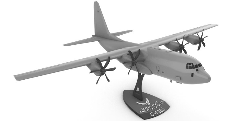 Lockheed C-130 Hercules Modello di stampa 3D .c4d .max .obj .3ds .fbx .stl .blend 